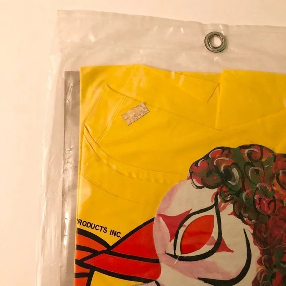Vintage 80s Halloween Poncho Clown  Child Costume Paper Mask Norben Tawain - Picture 13 of 14